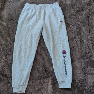 Champion Kids Light Gray Sweatpants with Logo